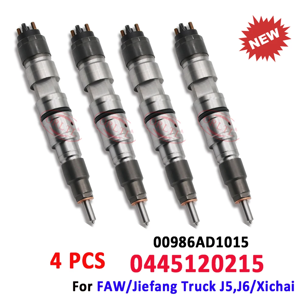 

4 Pieces ORLTL Diesel Injector 0445120215 Fuel Auto Nozzle 0445120394 for FAW Jiefang Truck XICHAI 00986AD1015 0 445 120 215