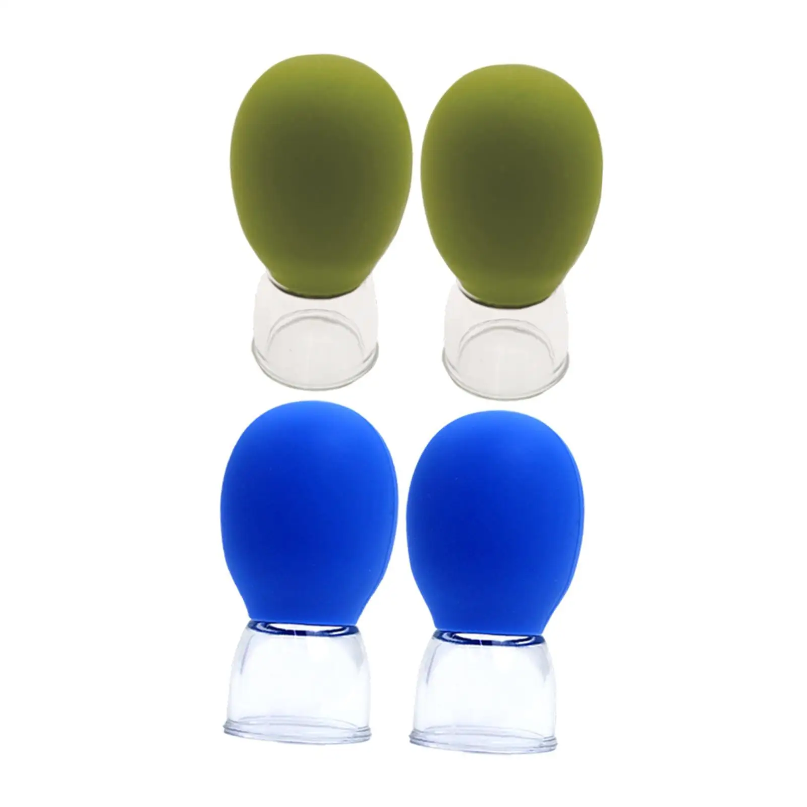

4 Silicone Vacuum Suction Massage Cupping Cups Facial Cupping Set for Neck Muscle Shoulder Athletes Bodyworker Massaging