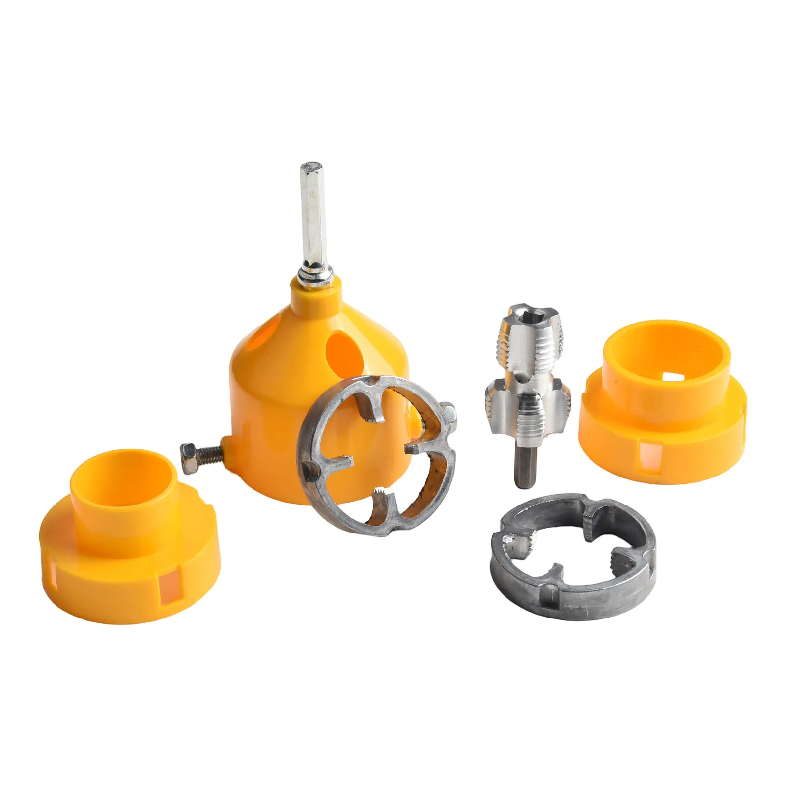 Home Plumbing Threading Tool Dual-Function Tool Easy Installation Plumbing Tool 4-Point Compatibility Hand Electric Drill