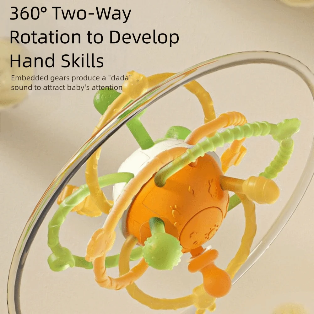 Handgreifer aus weichem Silikon für Babys, runder Ball, kaubar, Manhattan, runder Ball, Greifball, Beißringe, Rassel für Babys