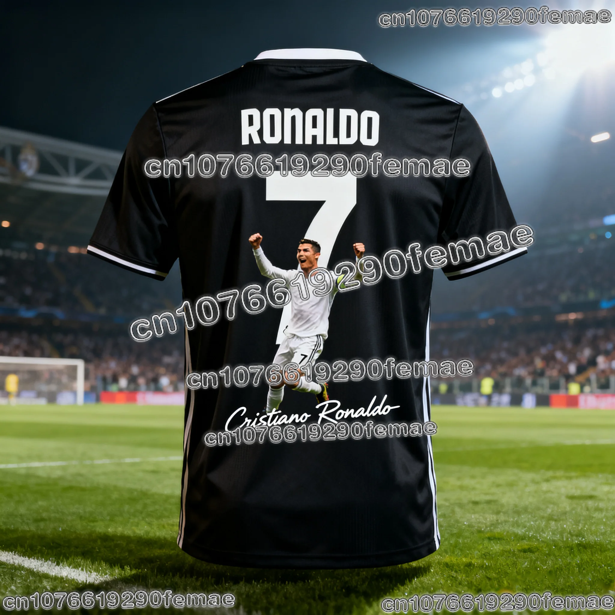 جديد رونالدو # 7 تي شيرت كرة قدم مطبوع ثلاثي الأبعاد للأولاد والبنات والرجال والنساء لتدريب كرة القدم ملابس رياضية كاجوال قابلة للتنفس بأكمام قصيرة