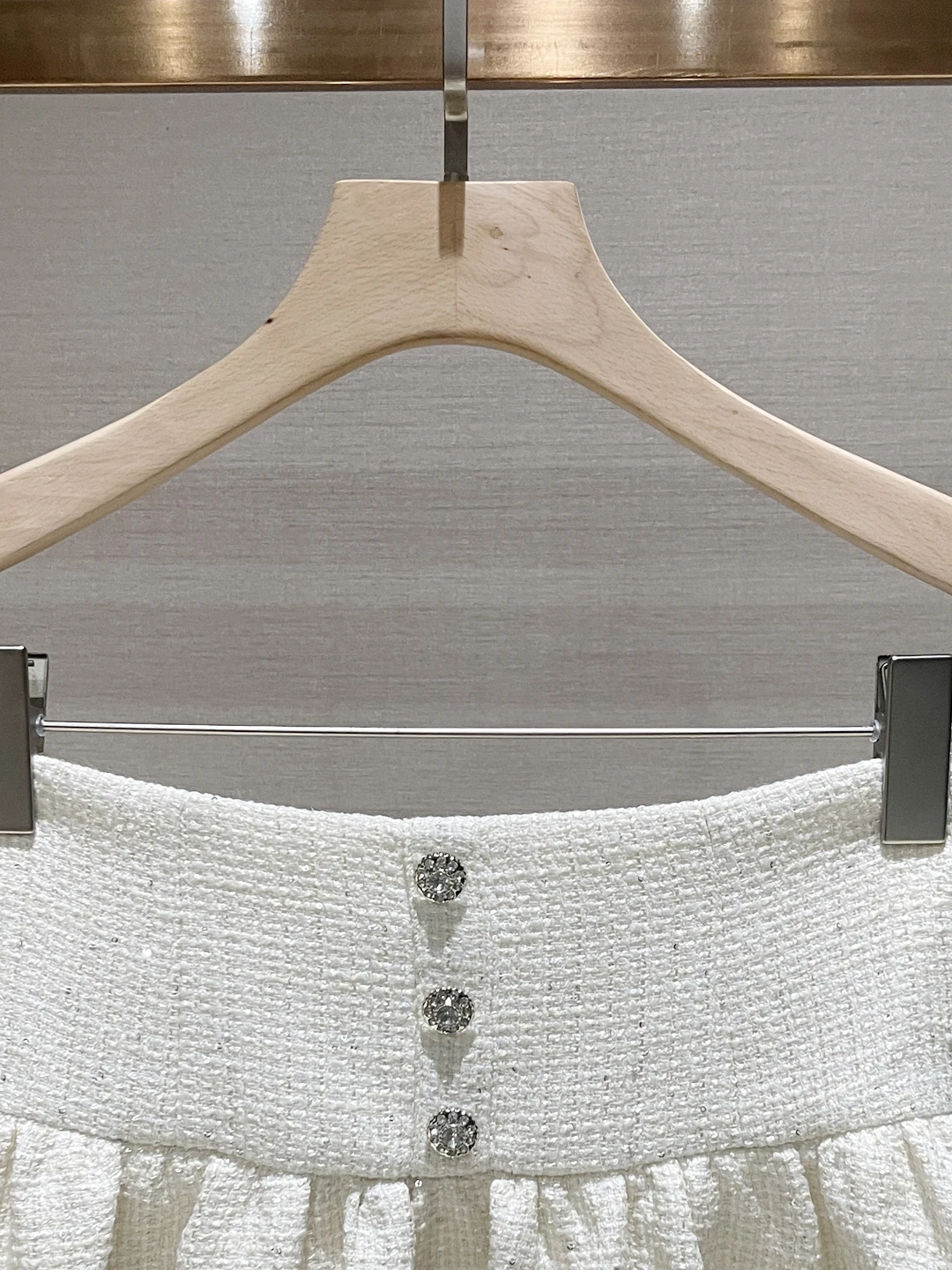 

High Waist A-Line Skirt Casual Beige Single Button Autumn Winter New Sle Women's Luxury Faion Skirt with