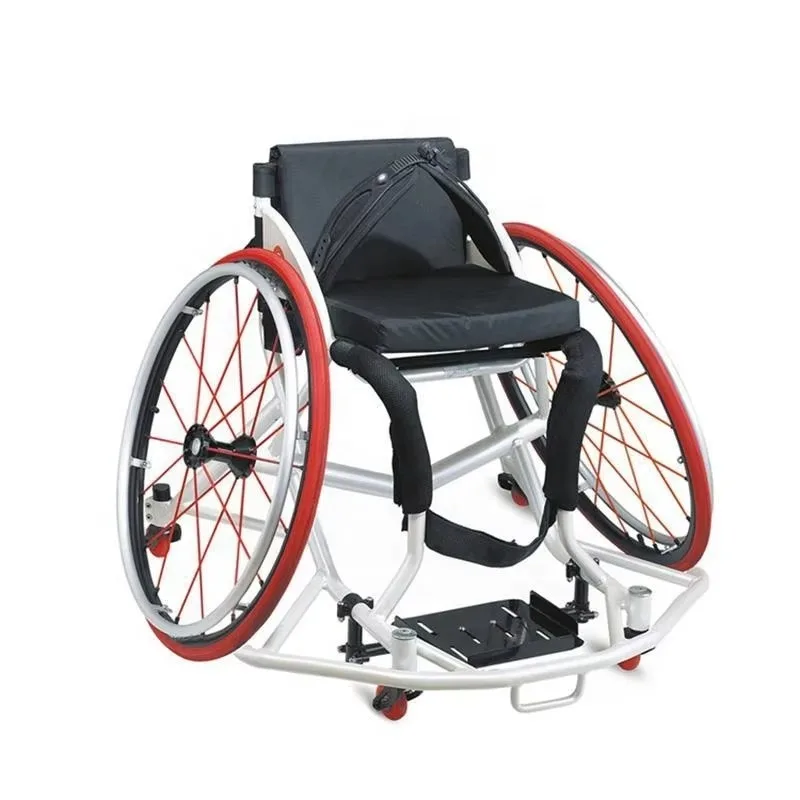 Manual Wheelchair Aluminum Alloy Breathable Car Cushion Disabled Basketball Game Manual Wheelchair Sports Wheelchair