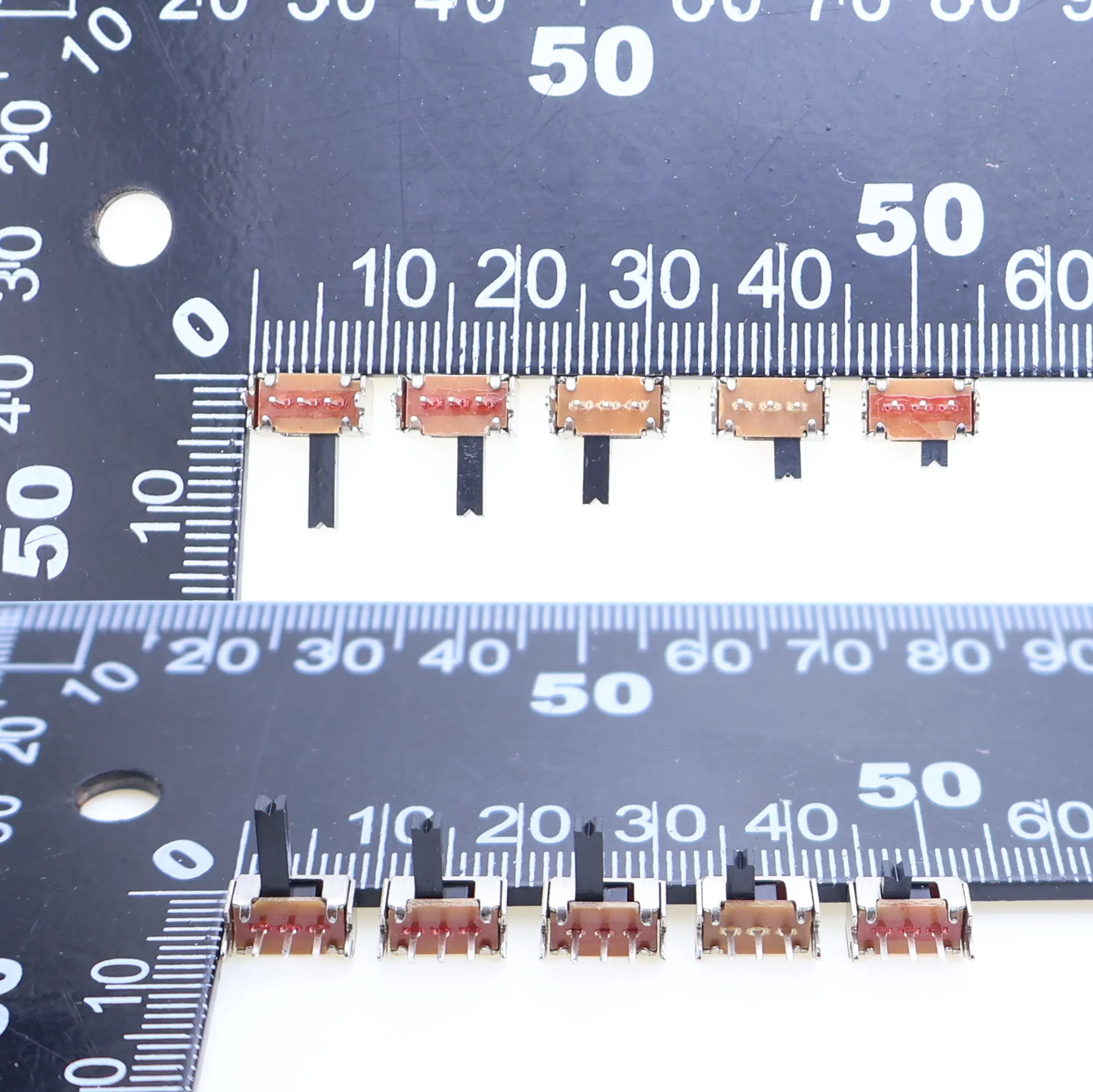 20/50/100/200 Stück SK12D07VG SK12D07 Kippschalter 3PIN PCB 1P2T EIN-AUS Griff Miniatur-Schiebeschalter Seitenknopf Höhe 2/3/5/6/7mm – Detail 4