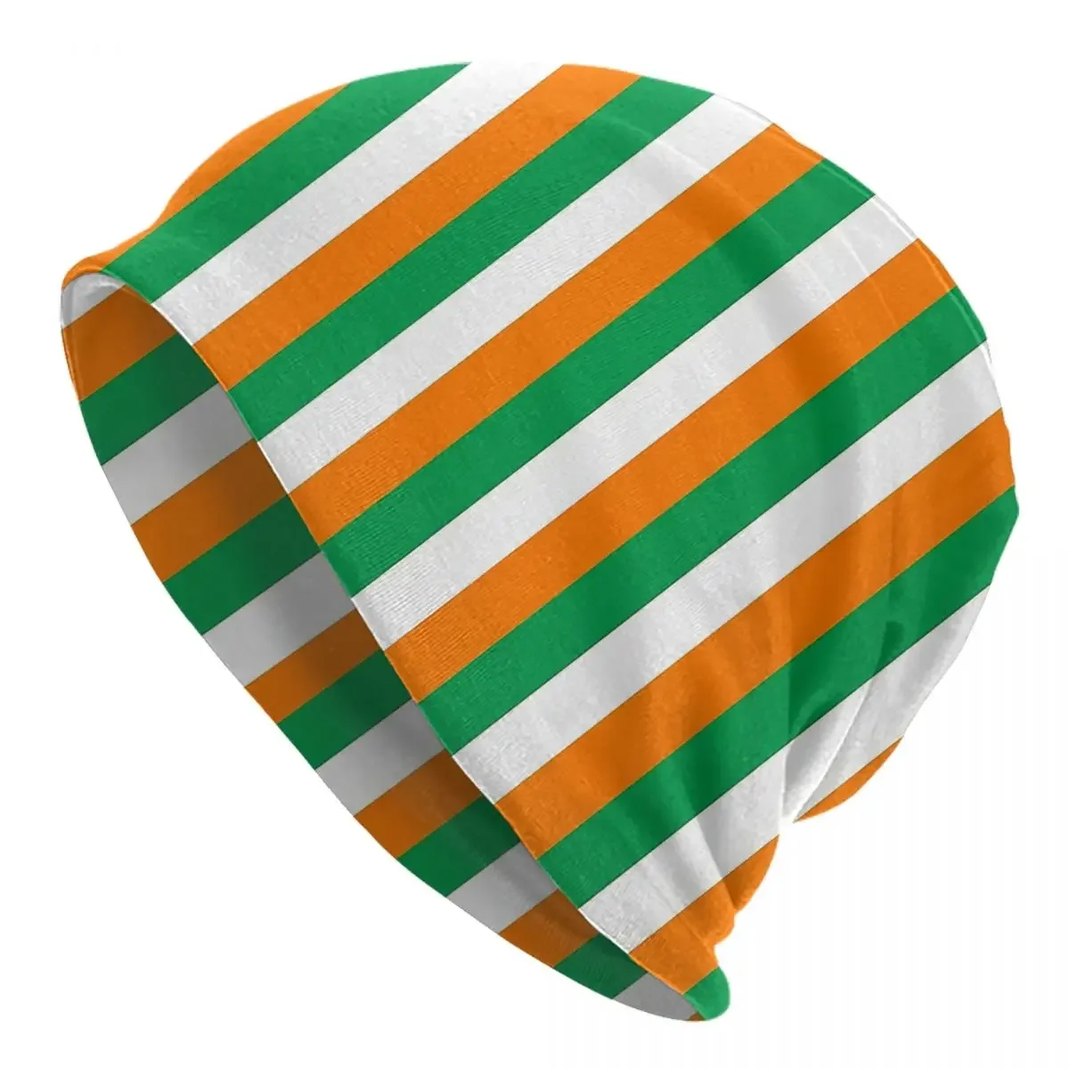 Green Orange Saint Patrick's Day Knitted hat for men and women  Gift Unisex winter warm brimless urinal hat