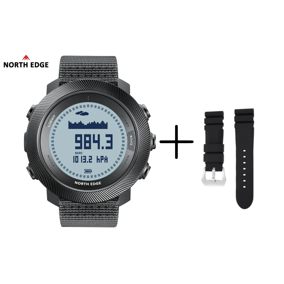 

2026NORTH EDGE APACHE-D Men's Smart Casual Waterproof Luminous Watch Swimming Sports Pedometer High Air Pressure Depth Diving Wa
