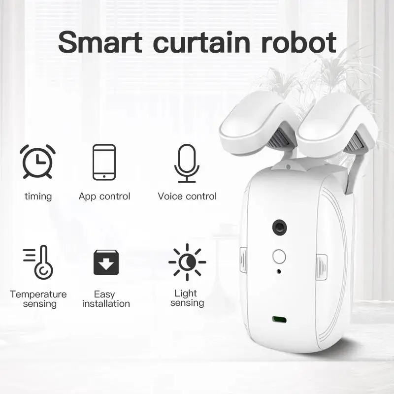 Moteur de rideau électrique intelligent Tuya WiFi BT, télécommande, commande vocale, robot, ouvre-porte automatique, minuterie