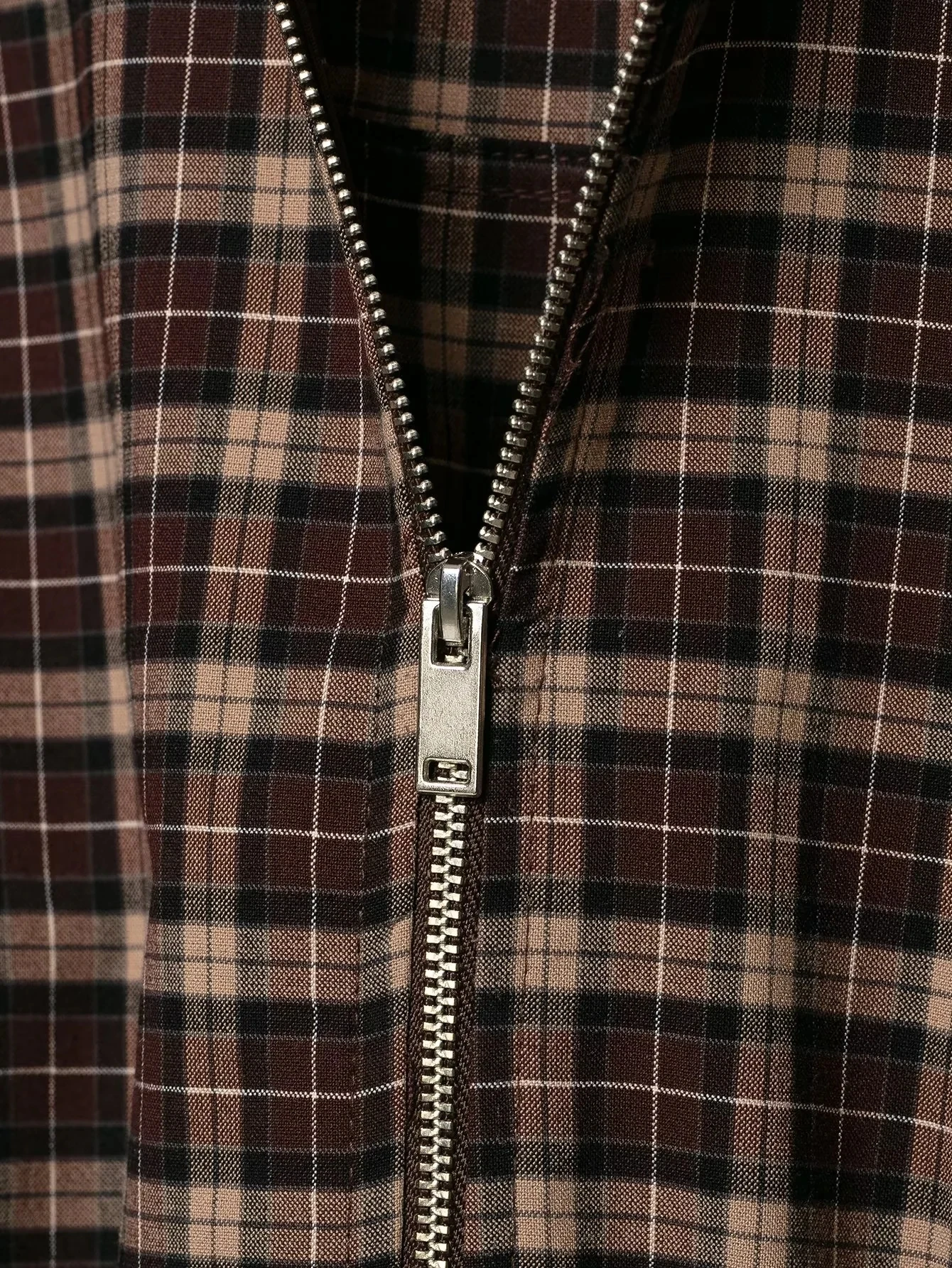 KONDALA Lässiger Chic Damenanzug, Karierter Stehkragen, Langarm, Reißverschluss, Kurzer Mantel, Faltenrock, Shorts, Mode 2026 Herbst-Urlaubsset – Detail 13