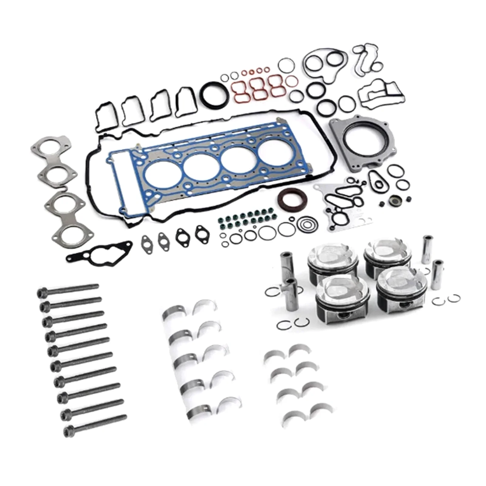 

Linkteco Rebuild Kit Pistons Gasket for MercBenz C200 CGI W204 W212 M271 1.8T 2710160520 2710140004 2710140104 271016036910