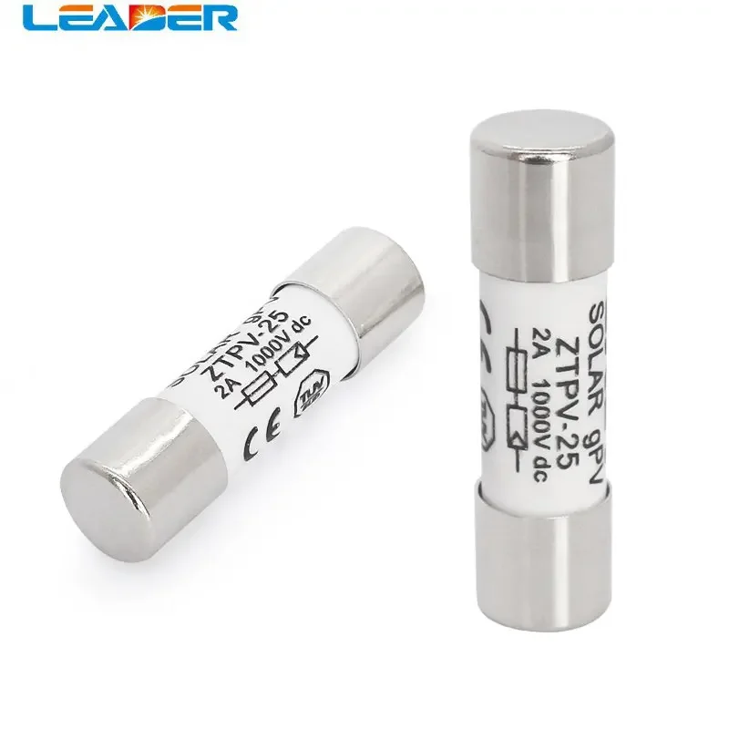 LEADER SOLAR  1000V 10*38MM  Fast Blow Ceramic Fuse1A -32A DC PV Solar Fuse Metal Alloys for Solar Power System Protection