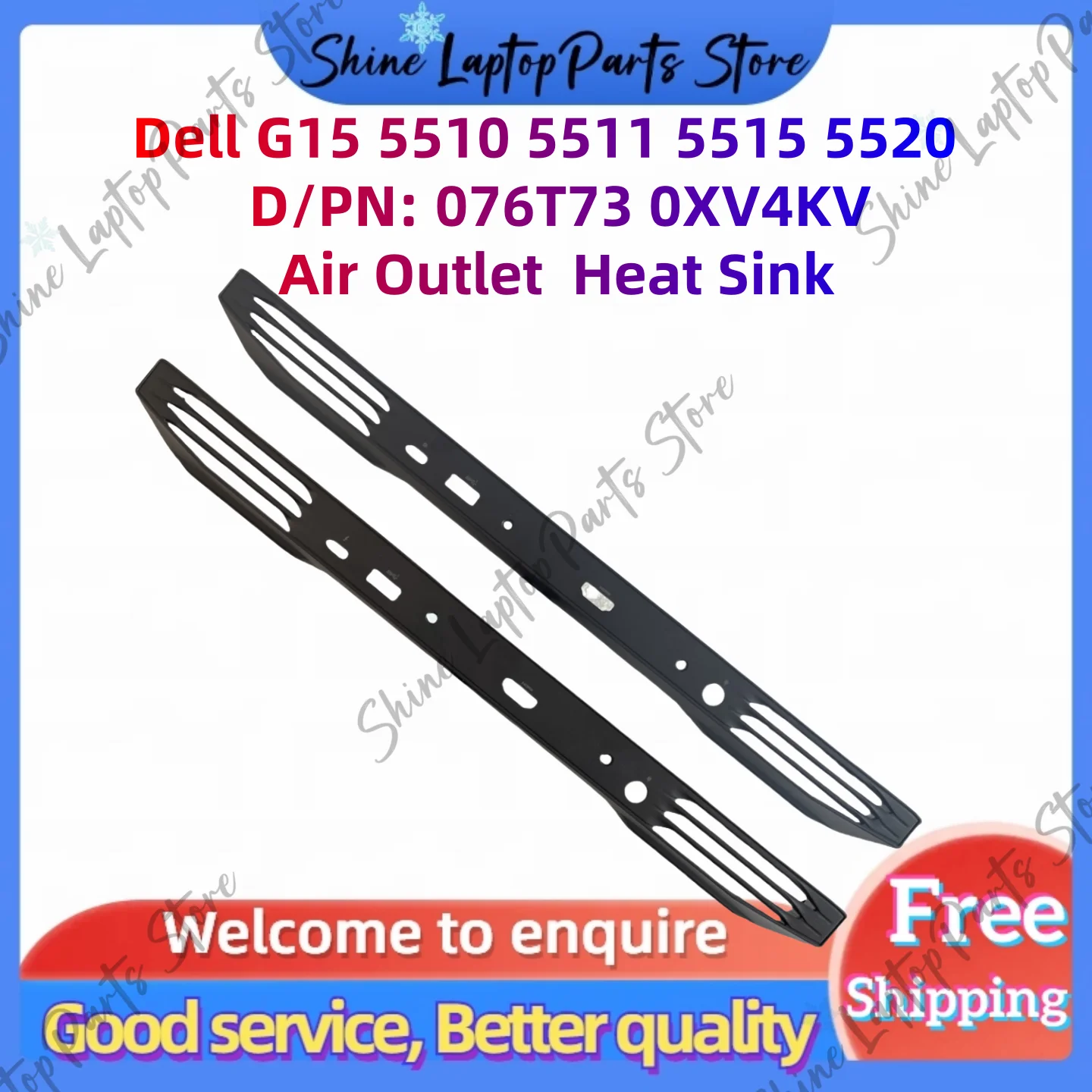 

Для Dell G15 5510 5511 5515 5520 воздуховыпускной теплоотвод E крышка чехол 076T73 0XV4KV