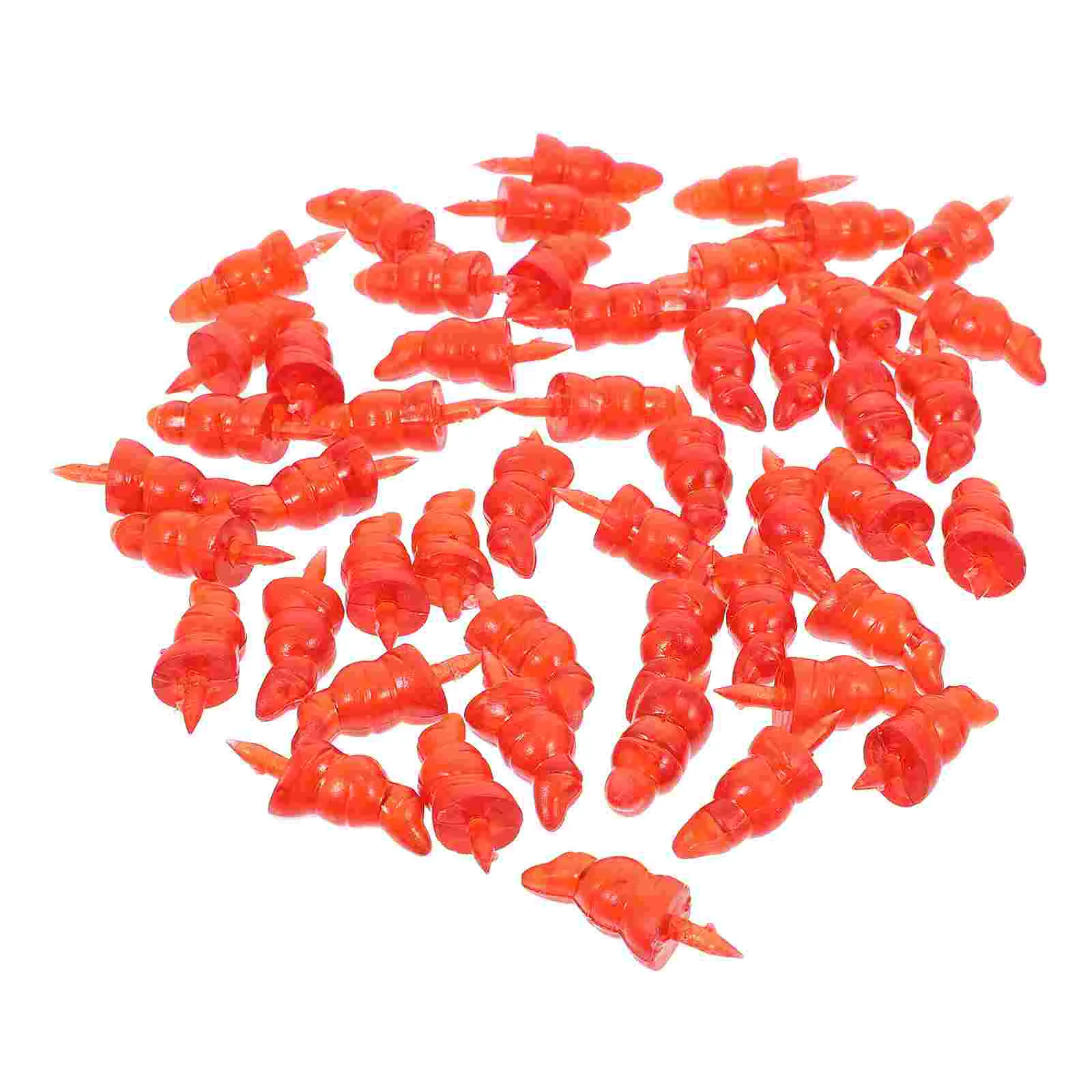 

50 Pcs Snowman Toy Accessories Xmas Plastic Decors Santa Decorations Outdoor Crafting Supplies Toys DIY Child