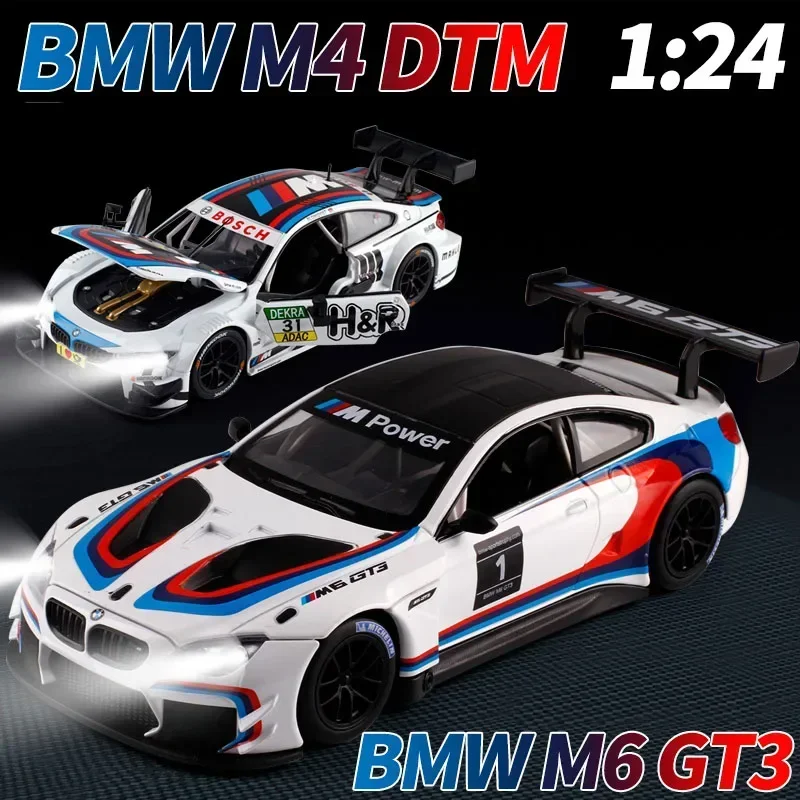 1:24 bmw z4 m6 gt3 m4 dtm cls liga modelo de carro de corrida diecasts simulação metal veículos de brinquedo modelo de carro coleção crianças brinquedos presente