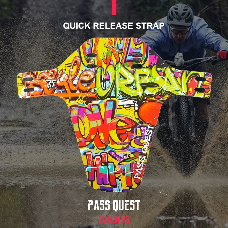 PASS QUEST Mountain Bike Mudguard Suit for 26/27.5/29in Bike Fork AM DH FR ENDURO DIY Bike Fender Bicycles Accessories