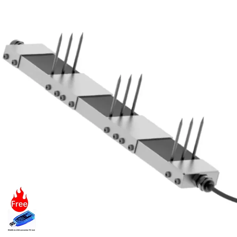 

RS485 LORA LORAWAN GPRS 4G 5 IN 1 THREE LAYERS SOIL MOISTURE EC NPK SENSOR