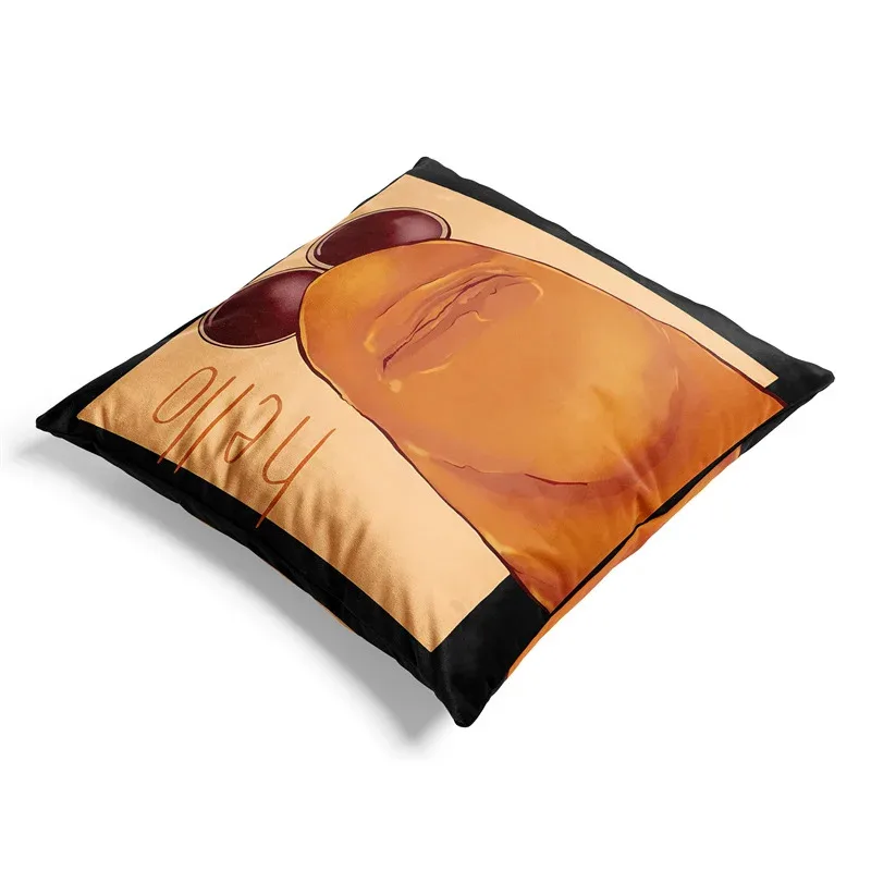 VIKAMA Marcus Wurm Plüsch-Kissenbezug, lustiger Emoticon-Kissenbezug, weich, für Sofa, Schlafzimmer, Dekoration, Zuhause, Wohnzimmer, Büro, Geschenk