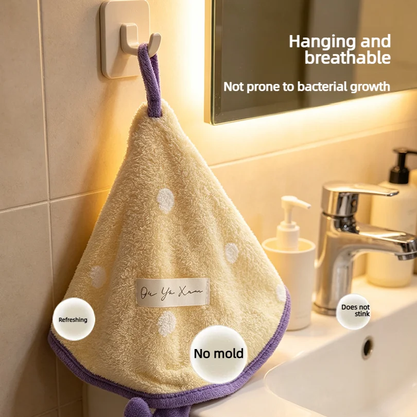 Mini Umbrella-shaped Hand Towel, Cute Absorbent And Quick-drying Bathroom Towel, Thickened Coral Fleece Kitchen Handkerchief