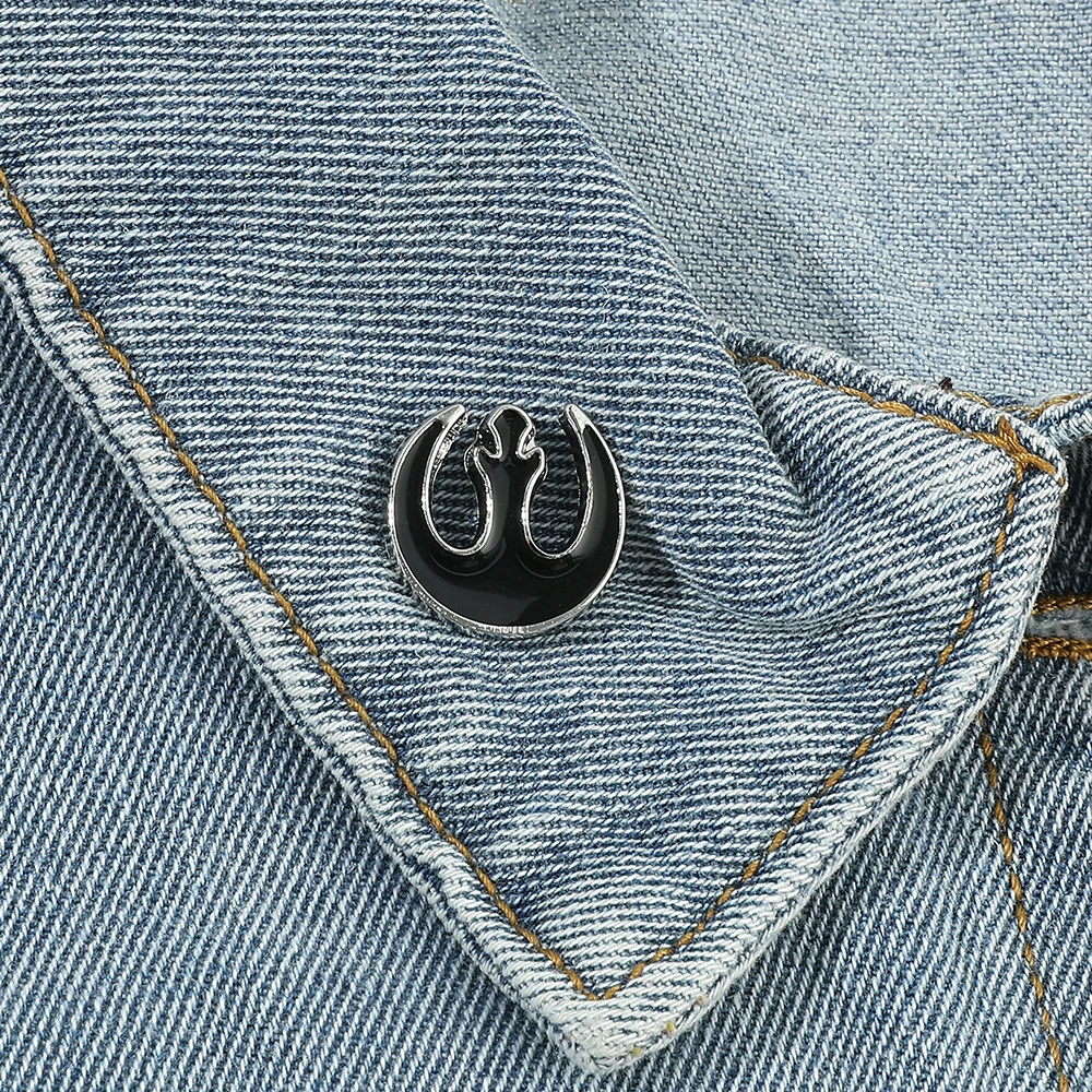Star Wars Brooch Rebel Alliance Metal Black Badge Pin for Clothes Backpack Fashion Pin Accessory For Neutral Jewelry Gifts