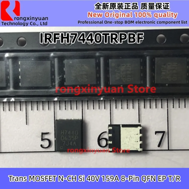 

IRFH7440TRPBF IRFH7440PBF IR7440 IRFH7440 H7440 PQFN5x6-8 IRFH7440TR2PBF HEXFET®Мощность MOSFET-N 40V 159A/85A 100% Новый оригинальный