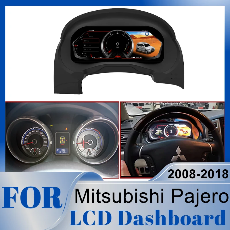 

Car Tuning LCD Digital Dashboard Virtual Cockpit Speedometer Instrument Cluster For Mitsubishi Pajero 2008-2018