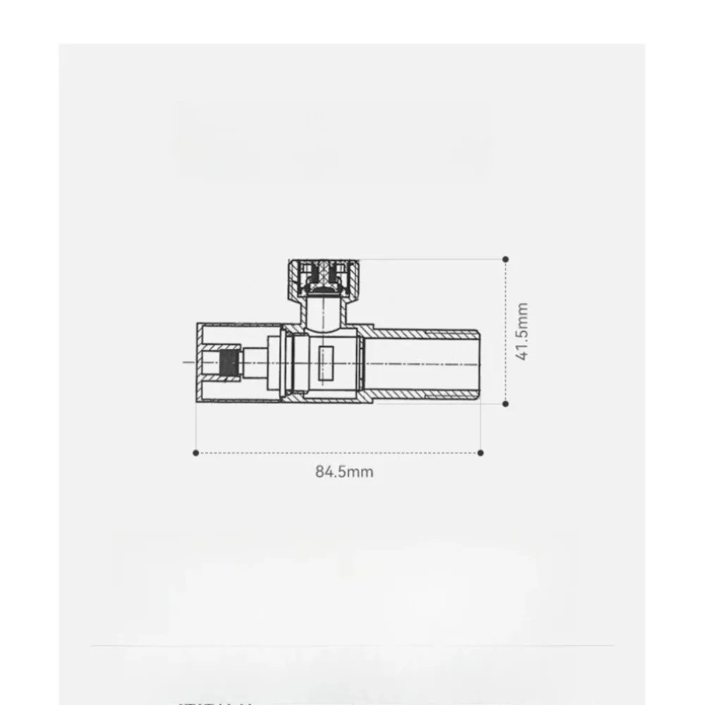 Válvula de entrada de torneira de 4 pontos g1/2, válvula triangular de latão, aquecedor, válvula de parada de água, banheiro, máquina de lavar, interruptor universal