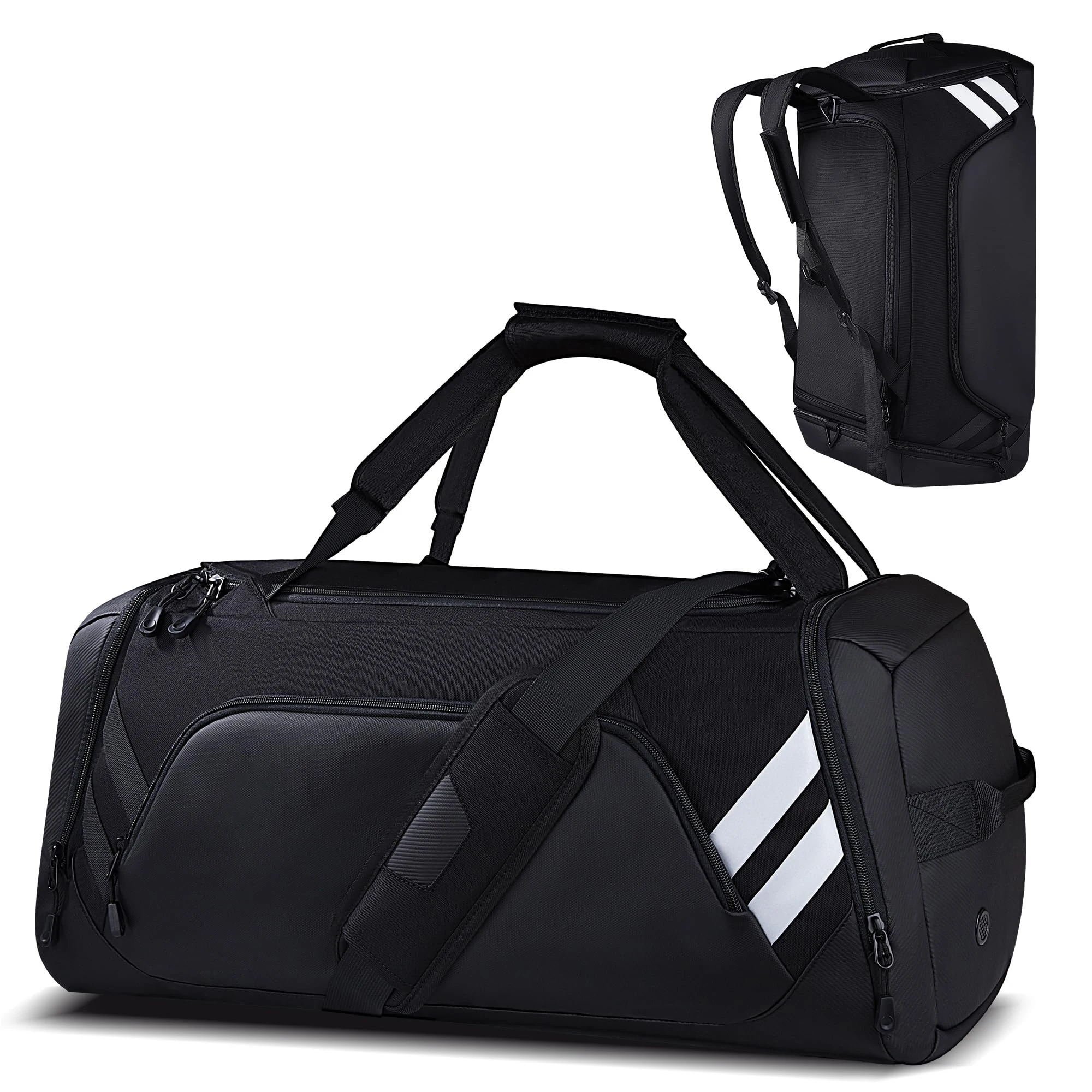 

Large Travel Duffel Bag with Shoes Compartment Oxford Sport Backpack Gym Tote Shoulder Bag for Men & Women Overnight Bag
