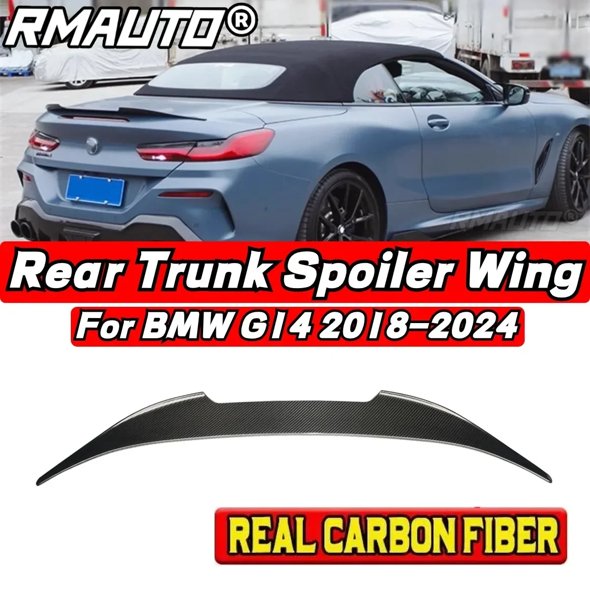 For BMW 8 Series G14 2018 2019 2020 2021 2022 2023 2024 Rear Spoiler Wing Body Kit BMW G14 Car Rear Trunk Spoiler Exterior Part