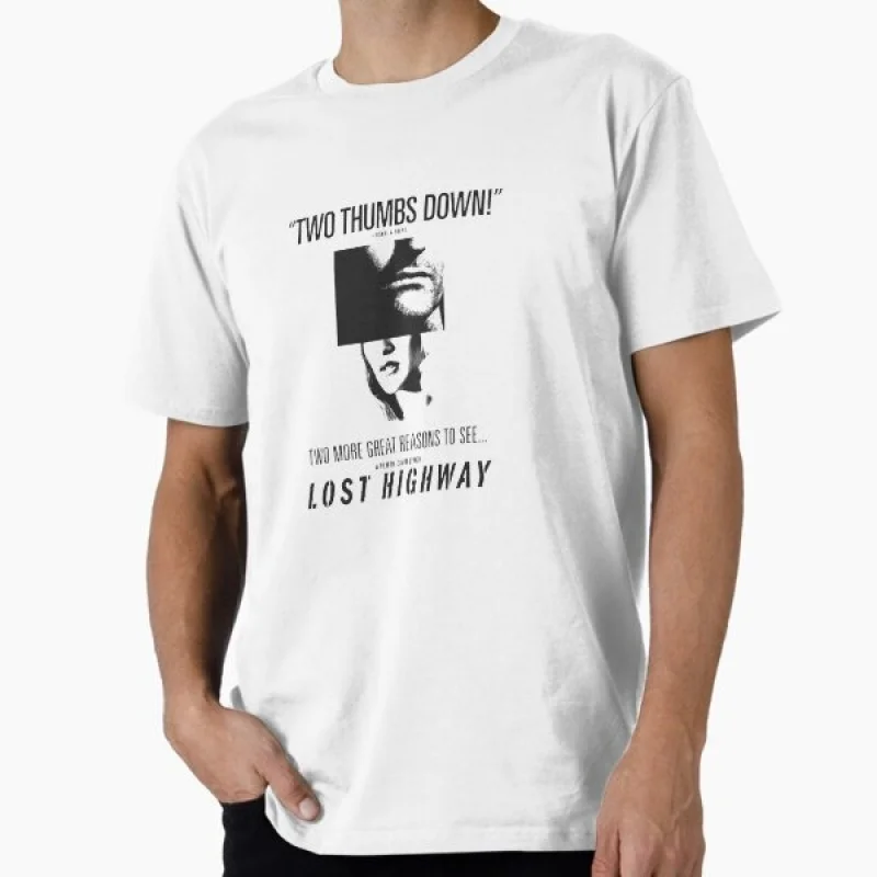 

Lost Highway Sacry halloween gift t shirt 0327 David Lynch Horror Films Graphic Tee 100% cotton print clothes Large size Tops