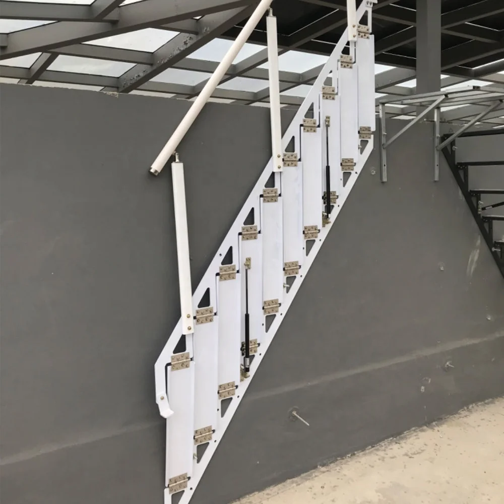 Personalizzazione Scale da parete pieghevoli pieghevoli in acciaio verniciato a polvere su misura Scale da parete pieghevoli pieghevoli premium contro