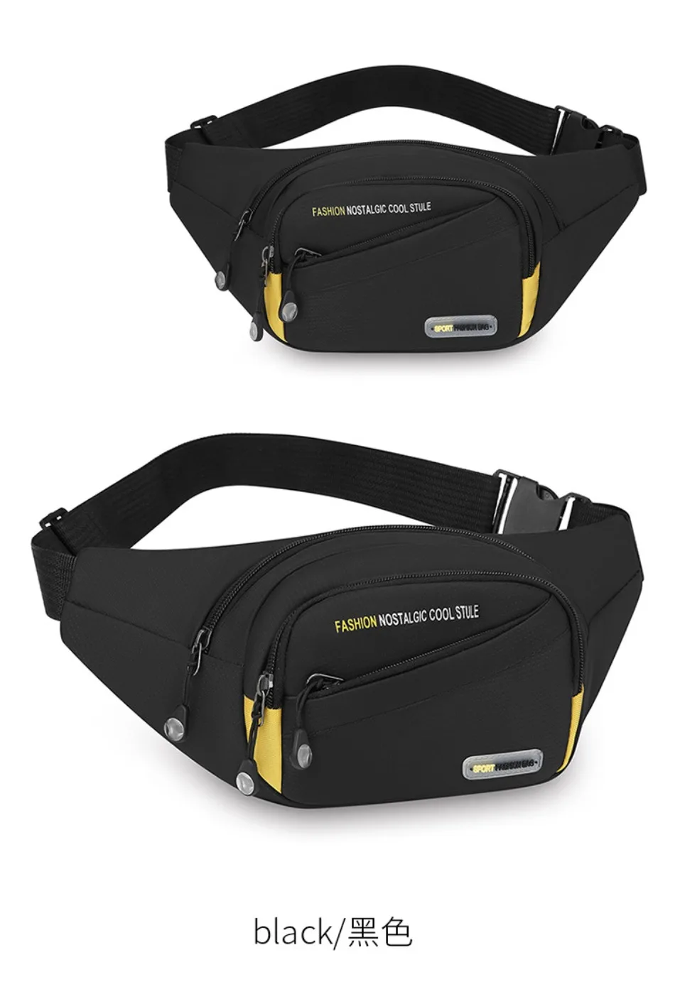 Multifunktionale Outdoor-Sport-Hüfttasche für Herren, große Kapazität, mehrschichtige Umhängetasche, verdickte modische Brusttasche – Detail 19