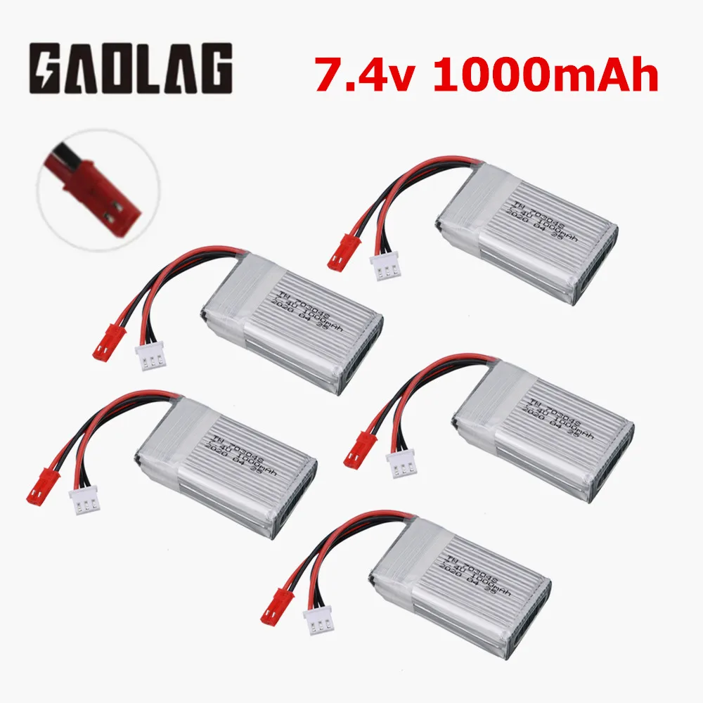 7.4v 1000mah Lipo Battery For Mjxrc X600 Upgrade 2s 1000mah 25c Lipo Battery For Toys Remote Control Rechargeable 7.4V Battery