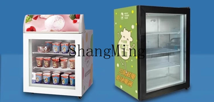 ZYY коммерческая вертикальная мини-мороженое, мороженое, йогуртовый торт, дисплей, морозильная камера, маленькая