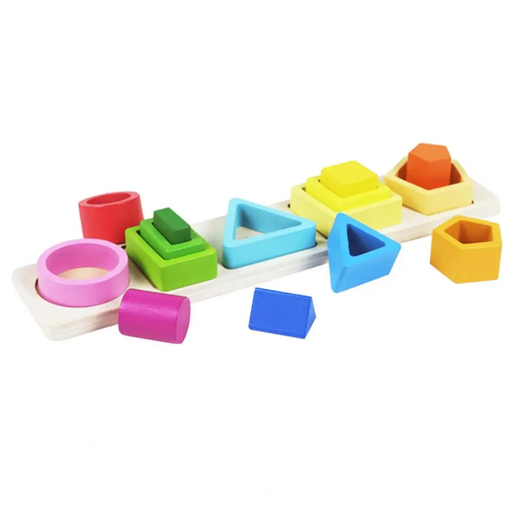 

Natural Wood Sorting Toy for Babies Wooden Sorting Stacking Toy Fun Learning Game for Toddlers Enhancing Fine Motor Skills