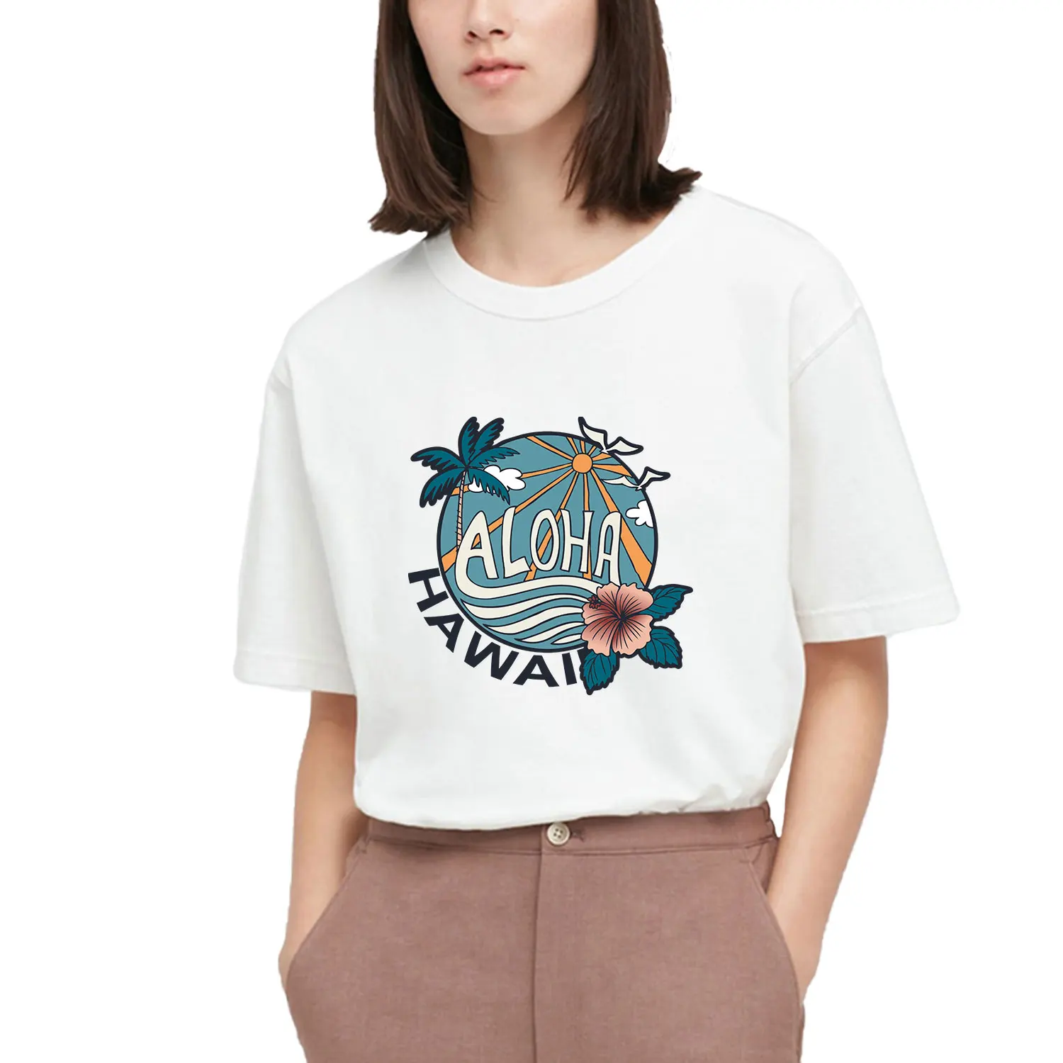 Florida Paradise East Coast-Atlantic Ocean West Coast California Beach Club Summer Paradise Iron Sticker for Clothing