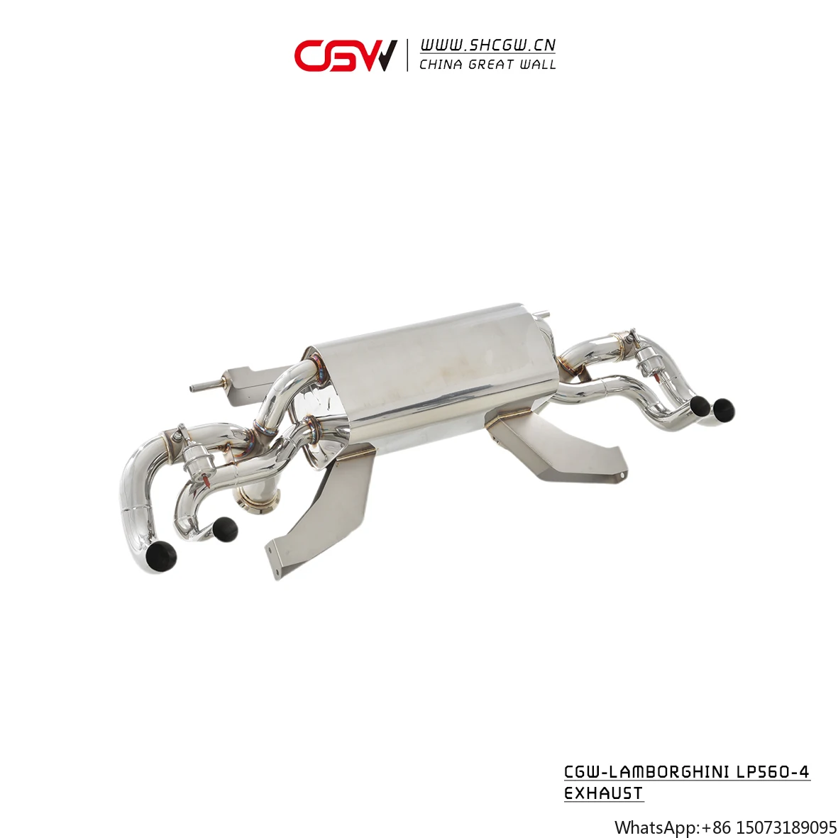 

High Performance Stainless Steel Exhaust Muffler Rear Section Catback with Valve Control for Gallardo LP550 560 5.2