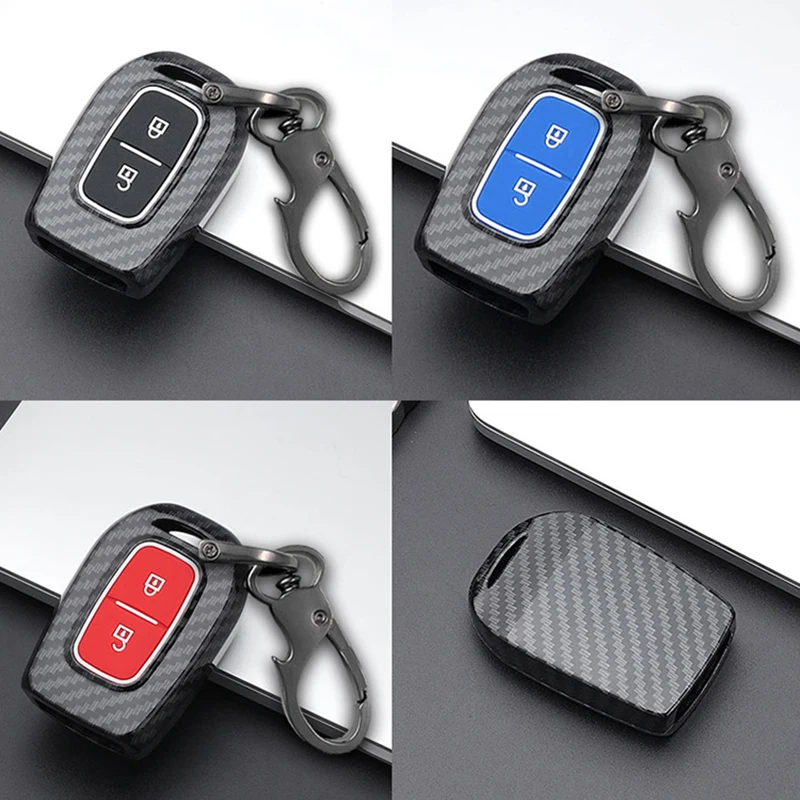 Carbon  Car Key Cover Case Holder for Renault Dacia Dokker Duster Logan Laguna Scenic Master Megane 2 Button Remote Key Cover