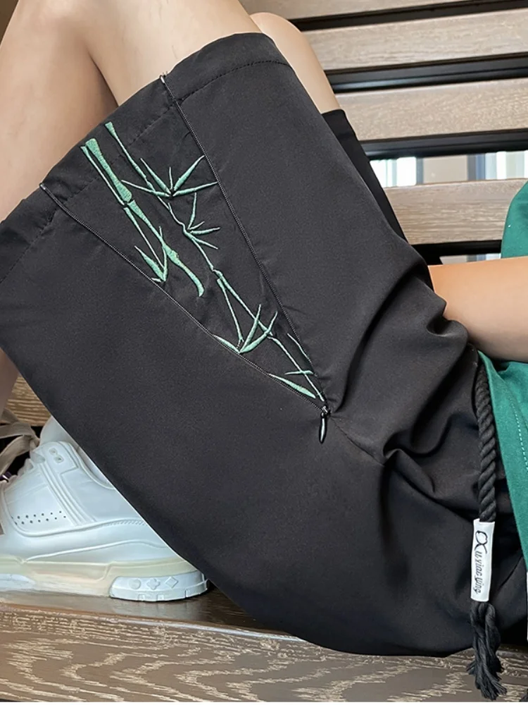 Ice Silk Men's Summer orts Loose Straight Casual Qui Dry Breathable Sport Five-Quarter Length Faionable Comfortable orts