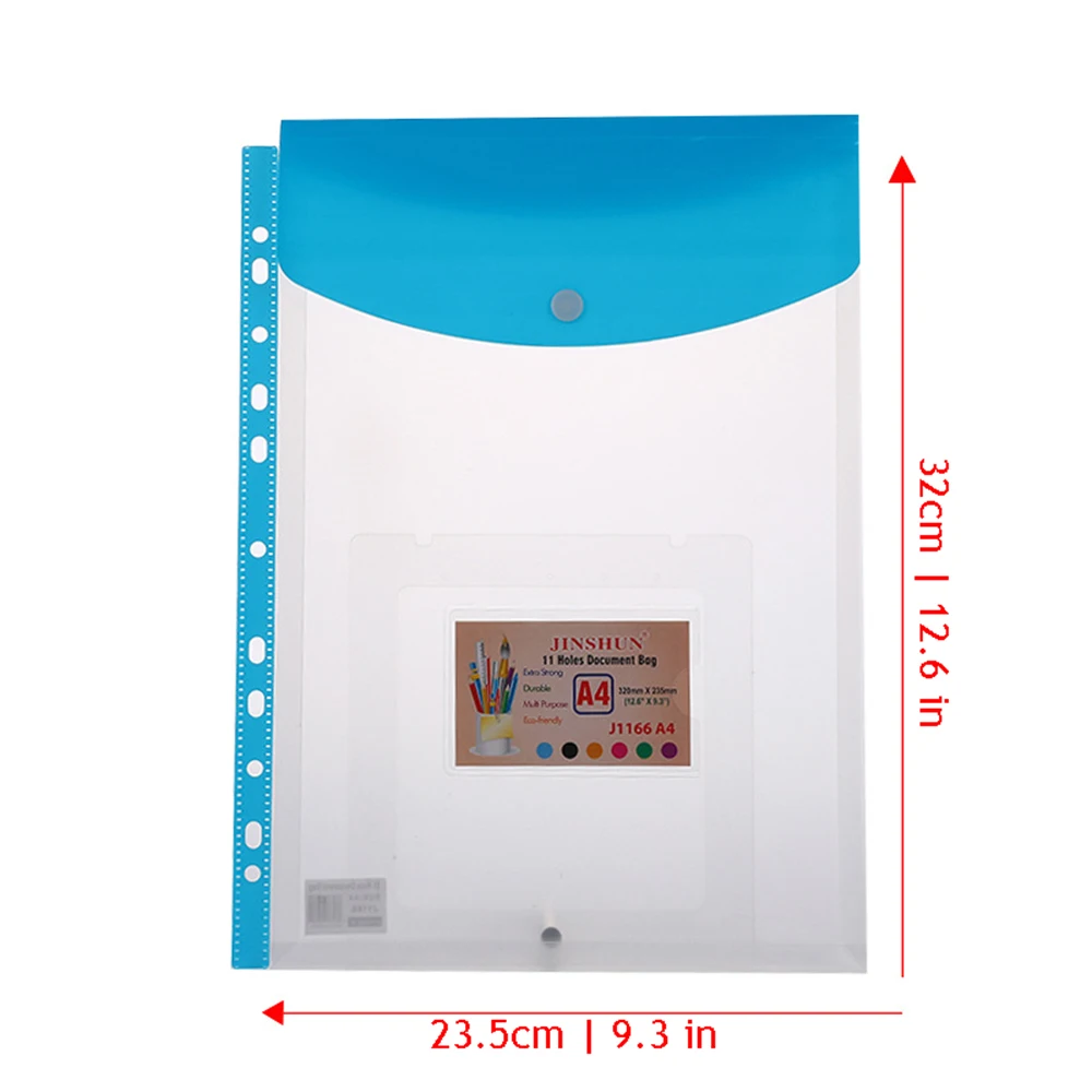 A4 Files Binder Folders Organizer 11 Holes Expandable Binder Pocket Envelope File Folders Perforated Pockets Plastic Waterproof