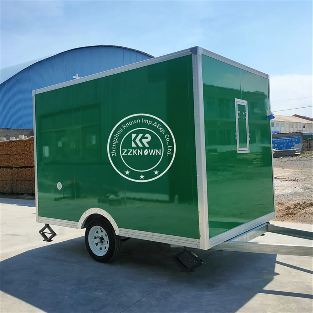 

Customized Food Trailer Fully Equipped Mobile Coffee Kiosk Ice Cream Cart Concession Catering Food Truck With Full Kitchen
