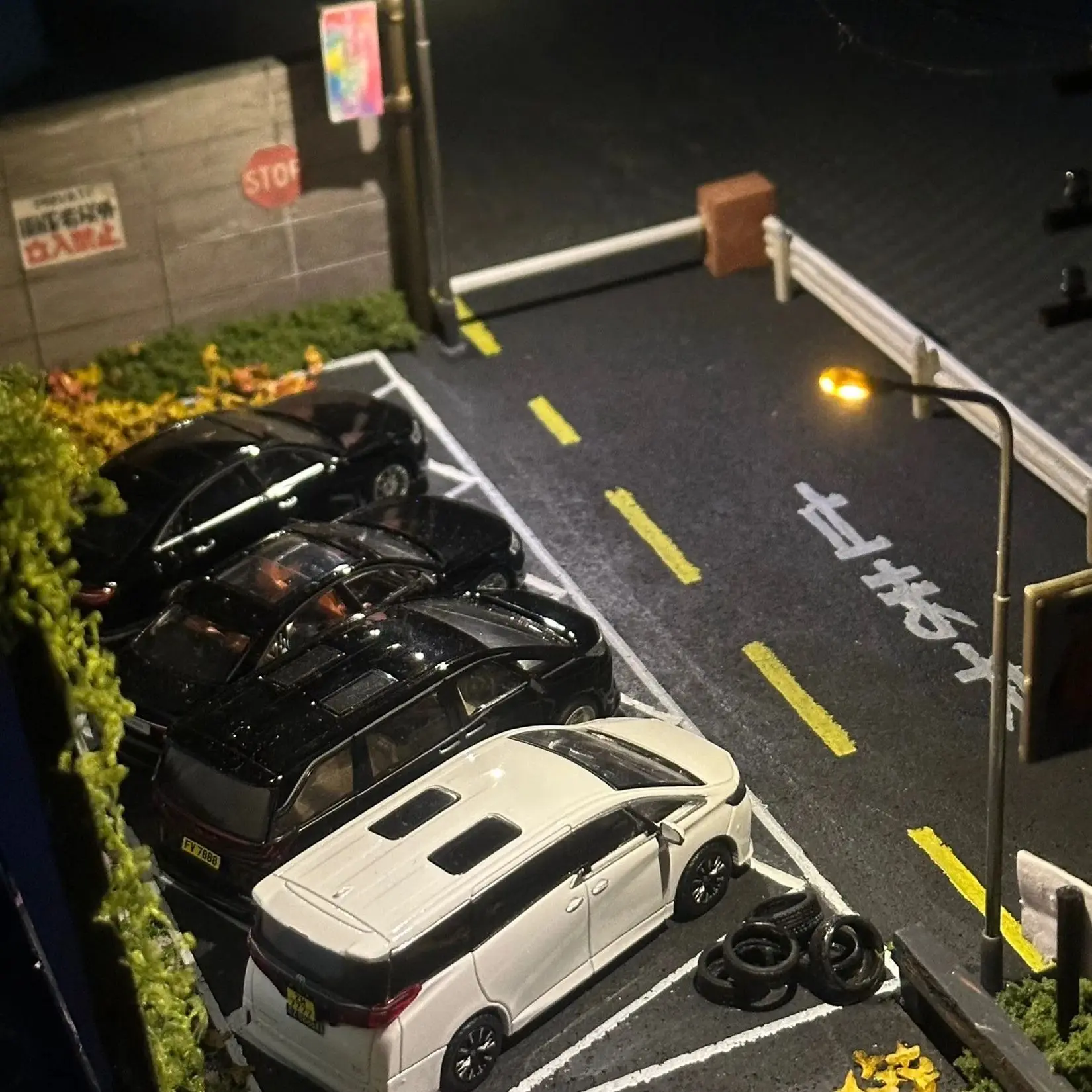 1/64 علامات طريق المرور اليابانية بمناسبة قالب رش نموذج قطع مزاج السيارة عينة عدة اتجاه السرعة #4