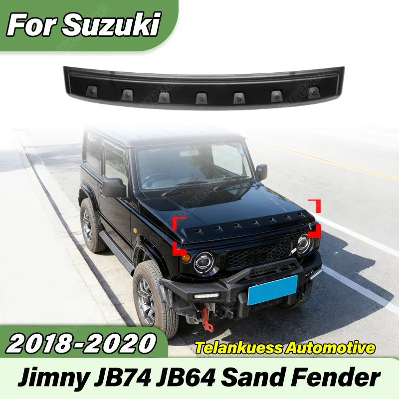 

For Suzuki Jimny JB74 JB64 2018 2019 2020 Car Front Engine Hood ABS Deflector Sand and Stone Barrier Body Modification Kit