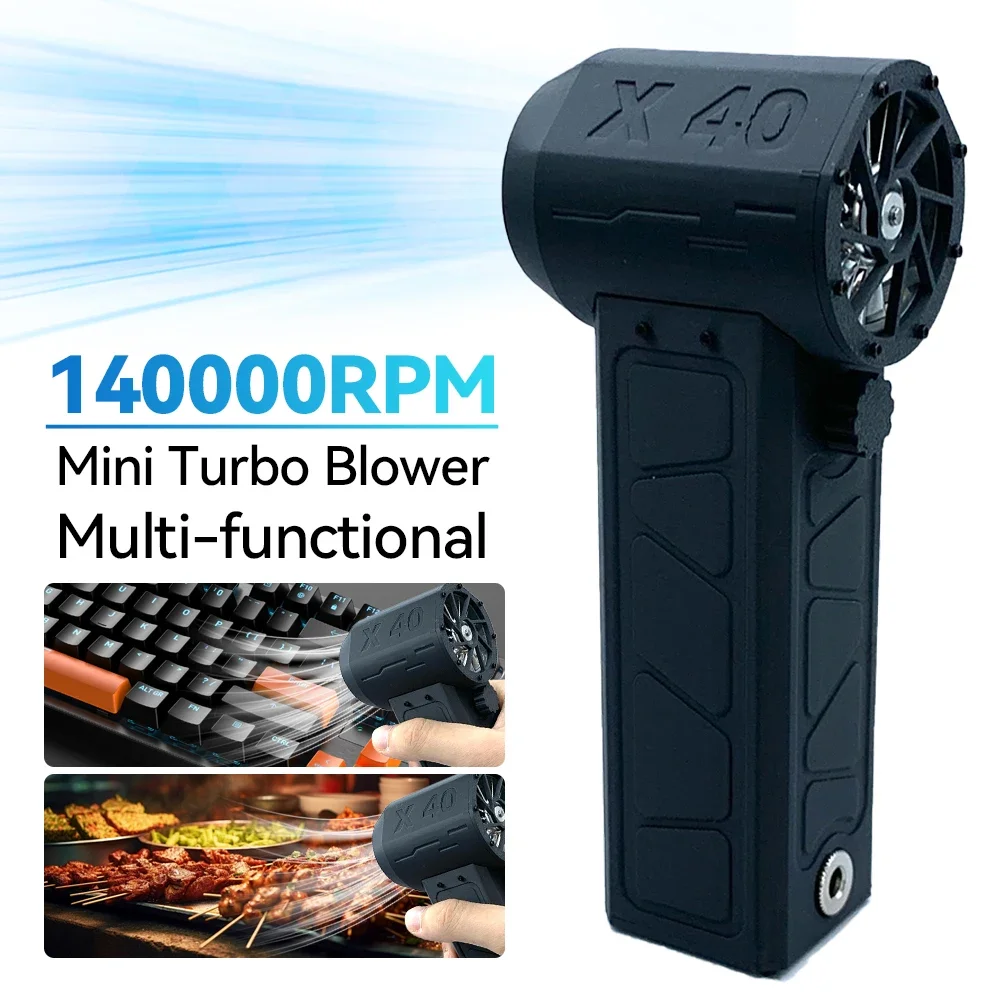 Turbo Jet Fan Turbo Violent Blower 140,000 RPM Powerful Air Blower 62M/S High Speed Duct Fan Brushless Motor Portable Fan Dryer