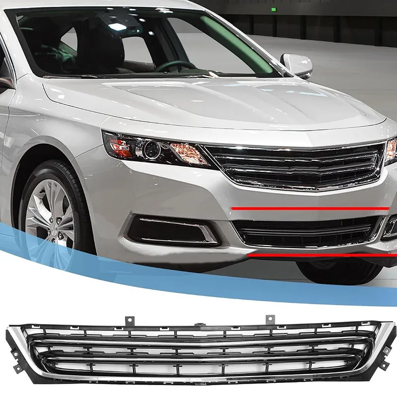 Front Bumper Lower Air Intake Grille With Chrome Trim For Chevrolet Impala 2014‑2020 Replaces OE 23455348 Car Accessories