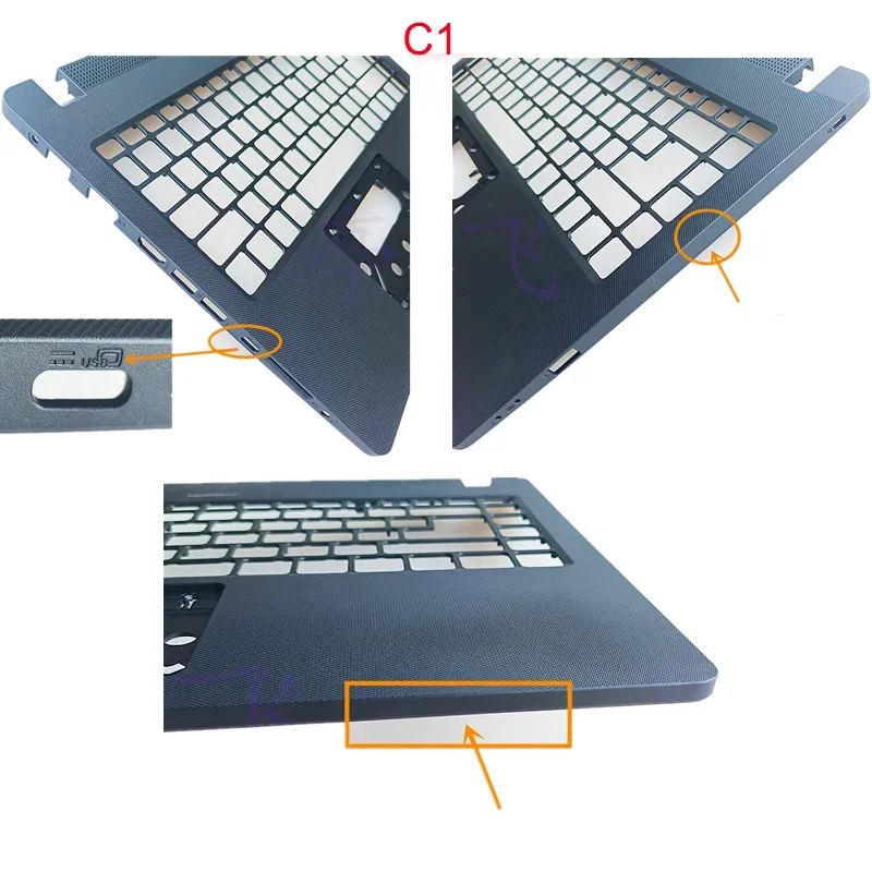 Imagem -04 - Tampa Traseira Lcd para Acer P214 N19q7 Moldura Frontal Palmrest Tampa Superior e Inferior Novo
