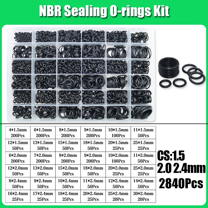 3230x O-Ring Nitrilkautschuk NBR ORing Ölbeständige, verschleißfeste, wasserdichte Dichtungsscheibe Kfz-Wasserhahn-Sanitärdichtung – Detail 15