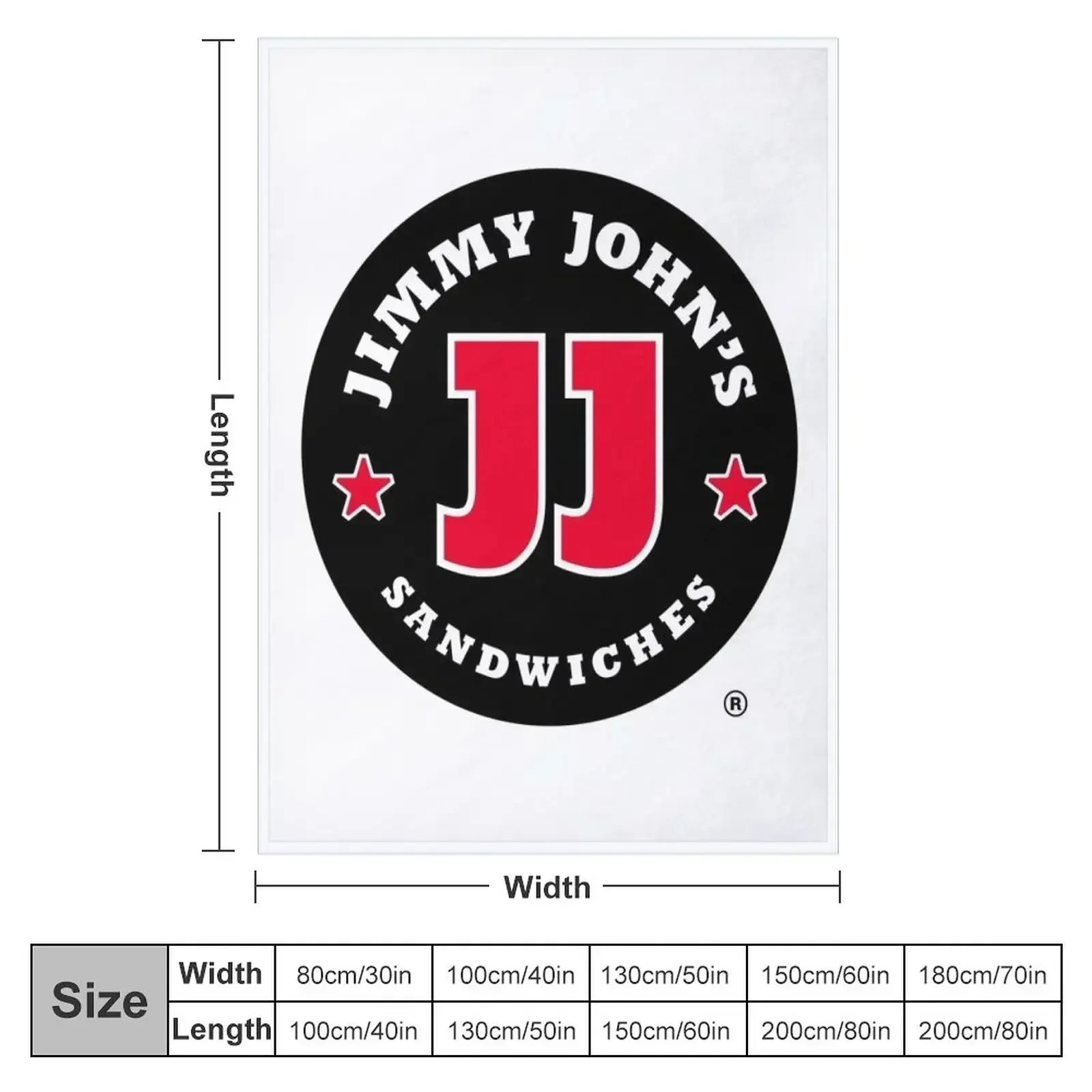 design jimmy john's restaurant logo Throw Blanket Luxury Brand For Baby Blankets For Sofas Blankets