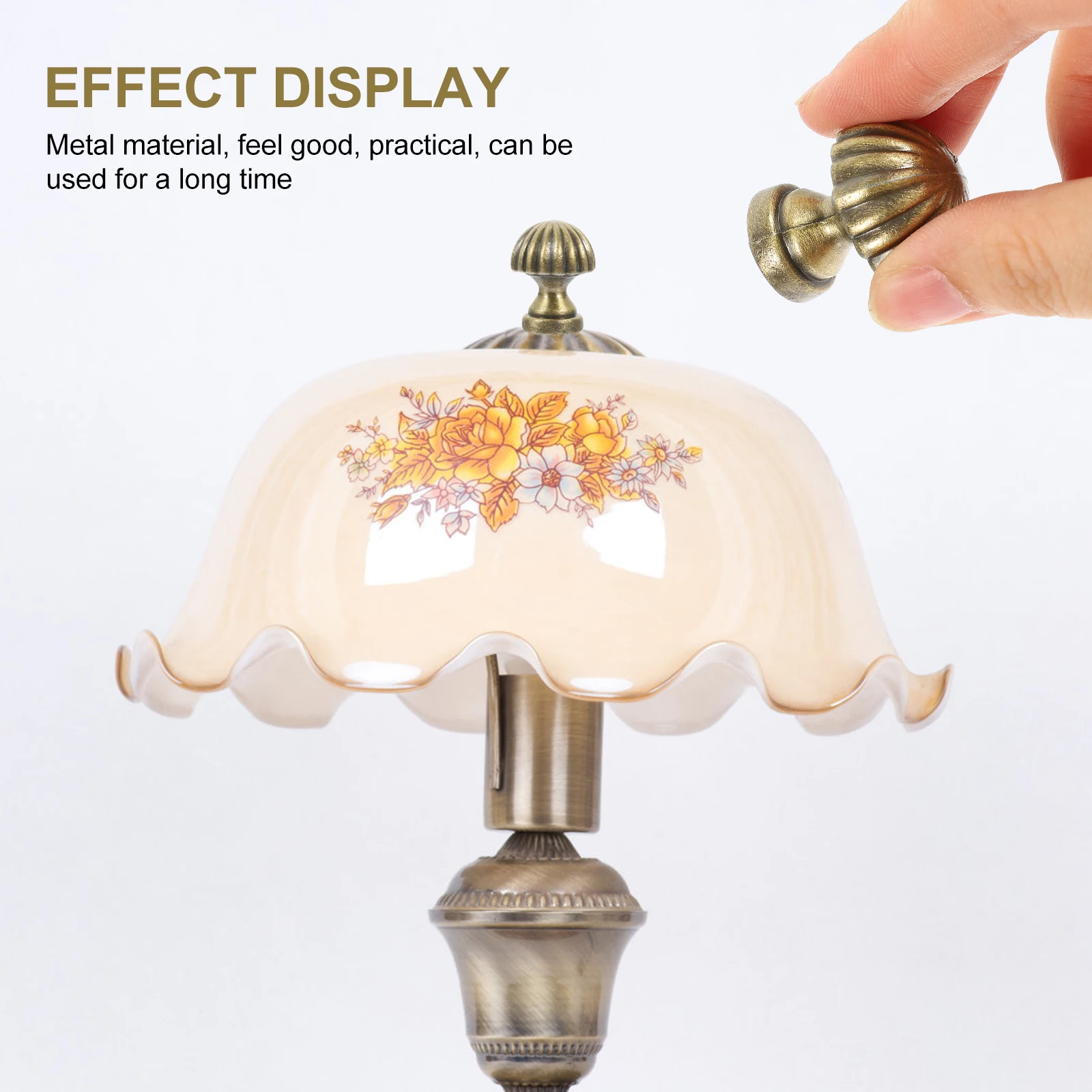 

4 Pcs Lamp Cap Decoration Finials for Table Desk Lamps Shades Bedroom Living Room Study Office Retro Knob Decor