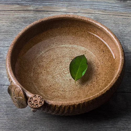 Handmade Basin, Residue Bucket, Japanese Rough Pottery Set Cup, Washing Small Wer Pot, Kung Fu Tea Accessories