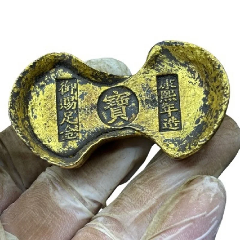 Crafts made of pure gilded copper: Five Emperors Treasure , ingots, bars, , gold coins, and decorative