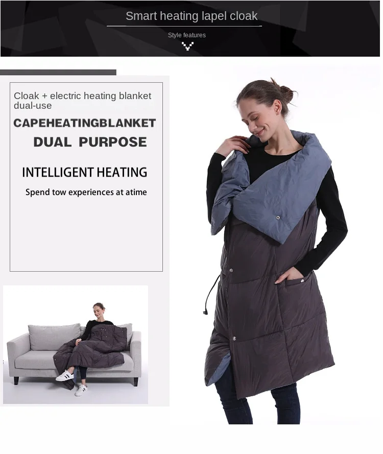 Heating vest outdoor warm electric shawl multifunctional heating blanket  charging treasure